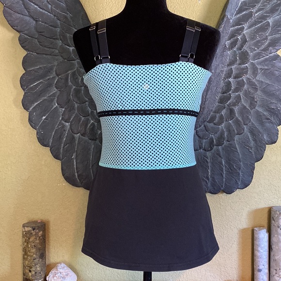 Lululemon Move Tank Aruba Black Party Dot - Picture 5 of 7